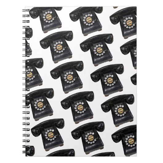 Vintages Black Rotary Phone Notizblock (Vorderseite)