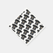 Vintages Black Rotary Phone Serviette (Ecke)