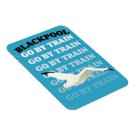 Vintages Blackpool-Strandposter Magnet (Rechte Seite)