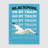 Vintages Blackpool-Strandposter Magnetkarte (Vorderseite)