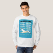 Vintages Blackpool-Strandposter T-Shirt (Vorne ganz)