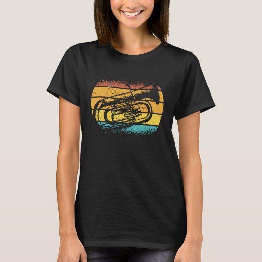Vintages Blasinstrument Euphonium T-Shirt (Vorderseite)