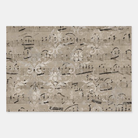 Vintages Blatt-Geschenkpapier Geschenkpapier Set (Vorderseite 2)