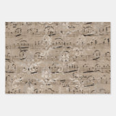 Vintages Blatt-Geschenkpapier Geschenkpapier Set (Vorderseite)
