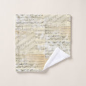 Vintages Blatt-Musik-Tuch-Set Badhandtuch Set (Waschlappen)