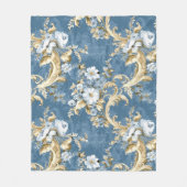 Vintages Blau Fleecedecke (Vorderseite)