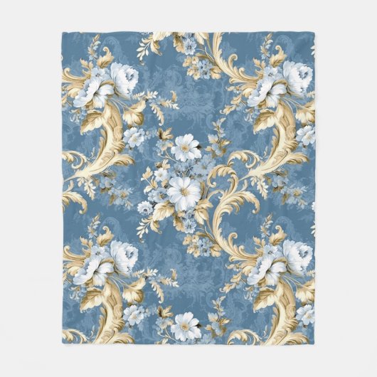 Vintages Blau Fleecedecke (Vorderseite)