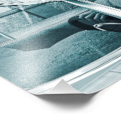 Vintages Blau Fotodruck (Ecke)