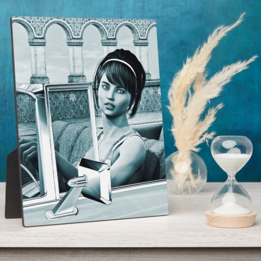 Vintages Blau Fotoplatte (Seite)