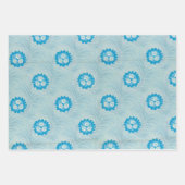 Vintages Blau gemustert Geschenkpapier Set (Vorderseite 3)