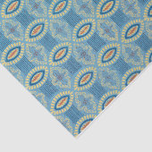 Vintages Blau gemustert Seidenpapier (Ausschnitt)