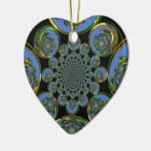 Vintages Blau Keramikornament (Links)