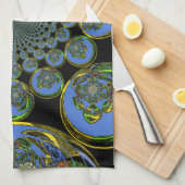 Vintages Blau Küchentuch (Viertel Falte)