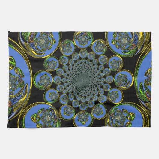 Vintages Blau Küchentuch (Horizontal)