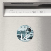 Vintages Blau Magnet (In Situ (Geschirrspüler))