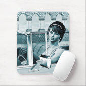 Vintages Blau Mousepad (Mit Mouse)