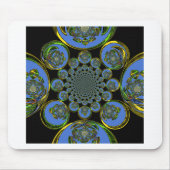 Vintages Blau Mousepad (Vorne)