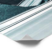 Vintages Blau Poster (Ecke)