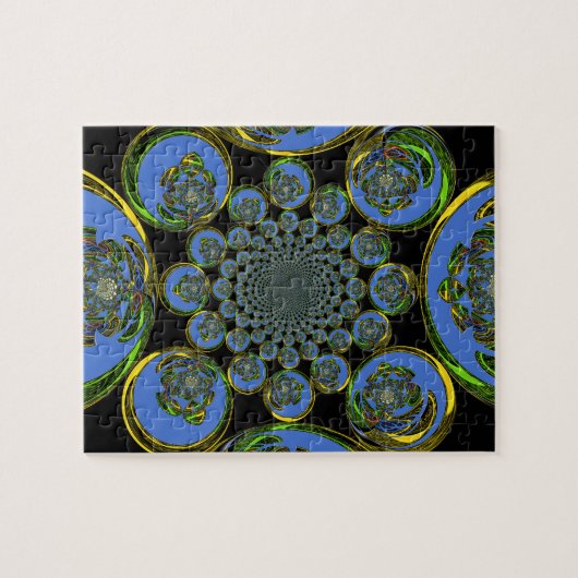 Vintages Blau Puzzle (Horizontal)