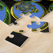 Vintages Blau Puzzle (Seite)