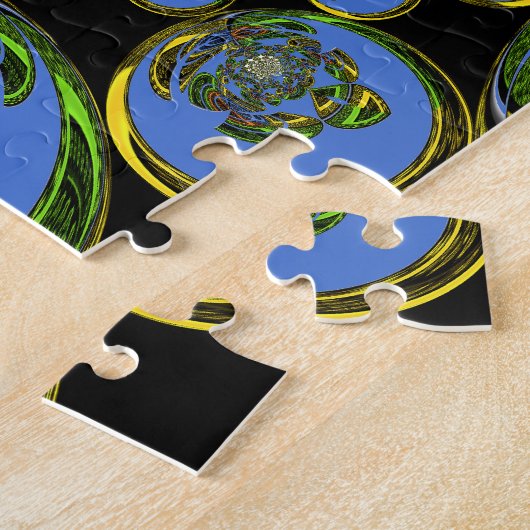 Vintages Blau Puzzle (Seite)