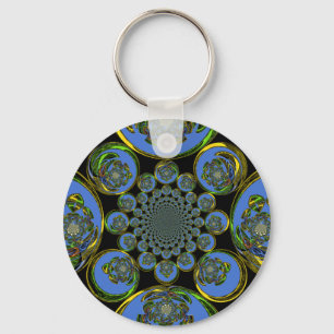 Vintages Blau Schlüsselanhänger