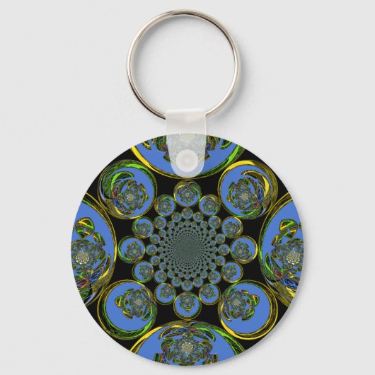 Vintages Blau Schlüsselanhänger (Vorderseite)