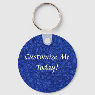 Vintages Blau Schlüsselanhänger