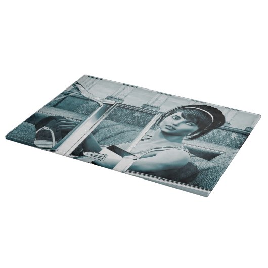 Vintages Blau Schneidebrett (Ecke)