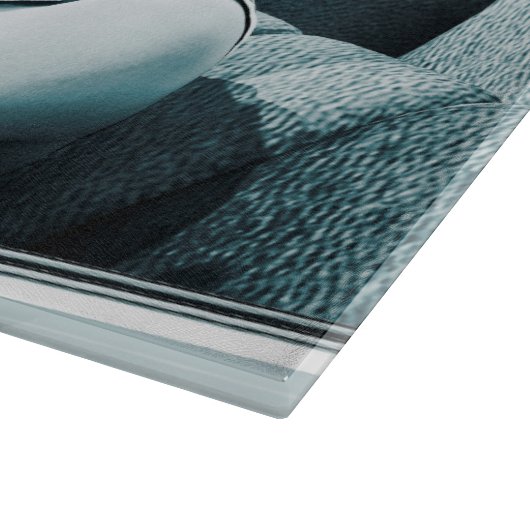 Vintages Blau Schneidebrett (Ecke)