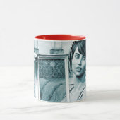 Vintages Blau Tasse (Zentrum)