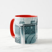 Vintages Blau Tasse (Vorderseite Links)