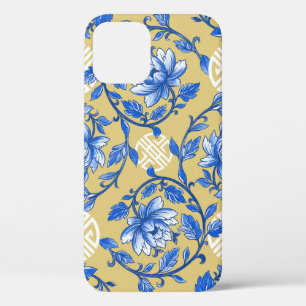 Vintages Blau und Goldflorale Chinoiserie Case-Mate iPhone Hülle