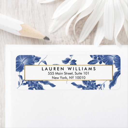 Vintages Blau-Weiß-Muster (Insitu)