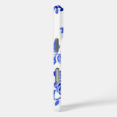 Vintages Blau-Weiß-Muster Case-Mate iPhone Hülle (Rückseite / Rechts)