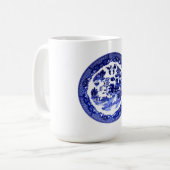 Vintages Blauer Wildmuster um 1790 Kaffeetasse (Vorderseite Links)