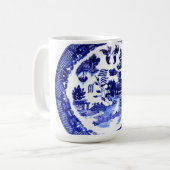 Vintages Blauer Wildmuster um 1790 Kaffeetasse (Vorderseite Links)