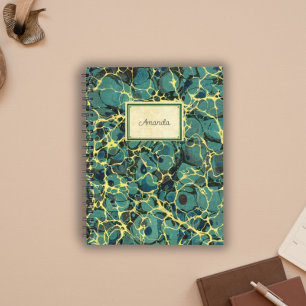 Vintages blaues antikes marmoriertes Papier - alte Notizblock