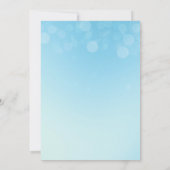 Vintages blaues Aqua Einladung (Rückseite)