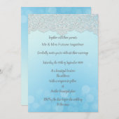 Vintages blaues Aqua Einladung (Vorne/Hinten)