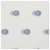 Vintages blaues barockes Damast-Muster-Gewebe Stoff (Muster)