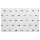 Vintages blaues barockes Damast-Muster-Gewebe Stoff (Fat Quarter (45,7 x 55,9 cm))