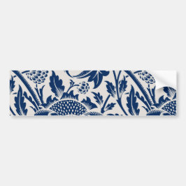 Vintages Blaues Blume-Muster Autoaufkleber