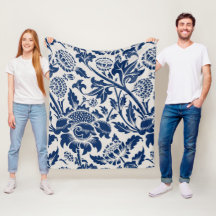 Vintages Blaues Blume-Muster