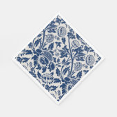 Vintages Blaues Blume-Muster Serviette (Ecke)