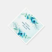 Vintages blaues Brautparty Serviette (Ecke)