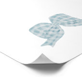 Vintages blaues Bugposter in Wasserfarbe Poster (Ecke)