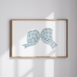 Vintages blaues Bugposter in Wasserfarbe Poster