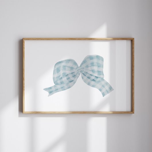 Vintages blaues Bugposter in Wasserfarbe Poster