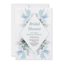 Vintages blaues Floral-Brautparty